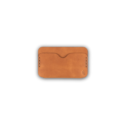 Tarjetero Plano Muun Made, piel camel 